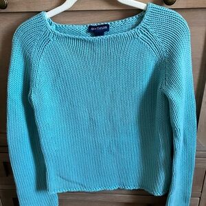 Ann Taylor Women's Turquoise Crew Neck Sweater